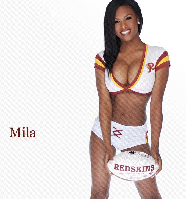 Mila - busty black pro cheerleader