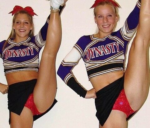 Cheerleaders stretching