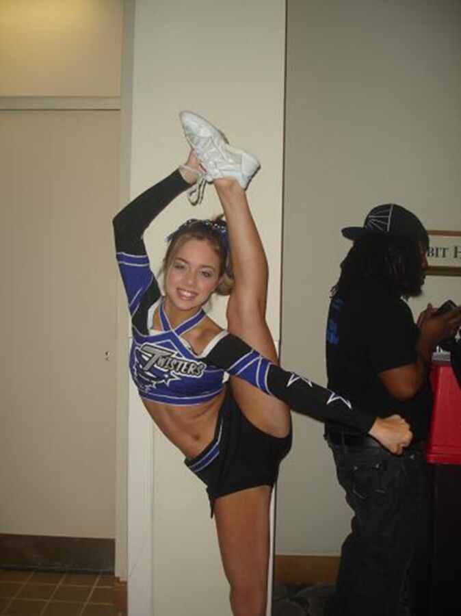 Cheerleaders stretching