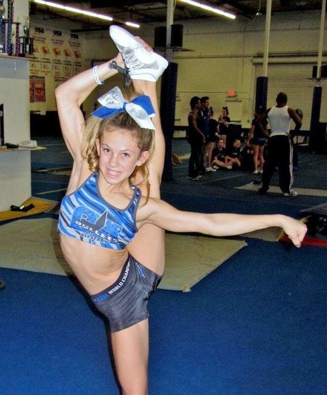 Cheerleaders stretching