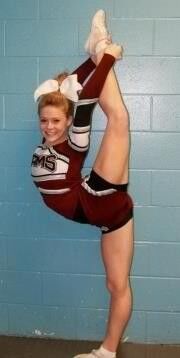 Cheerleaders stretching