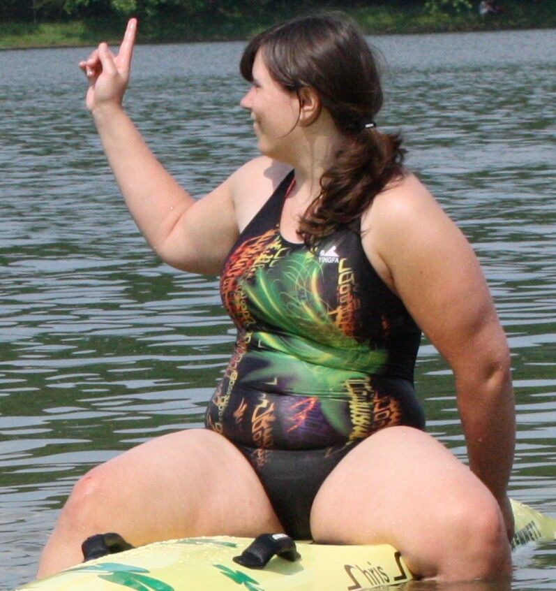 Thick german girl at lake