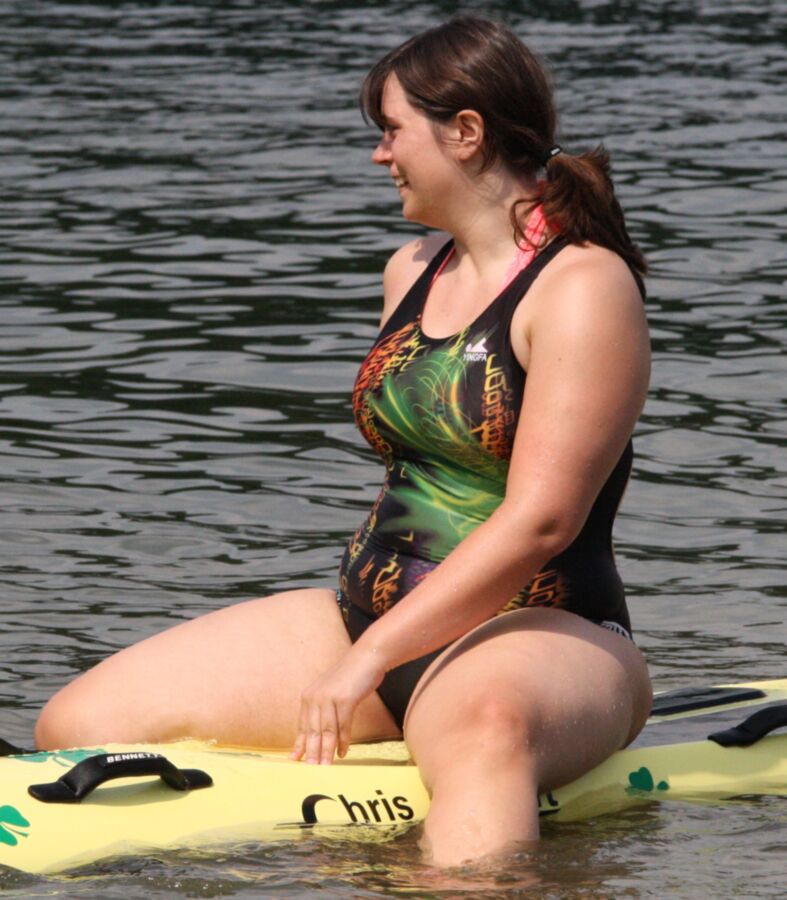 Thick german girl at lake