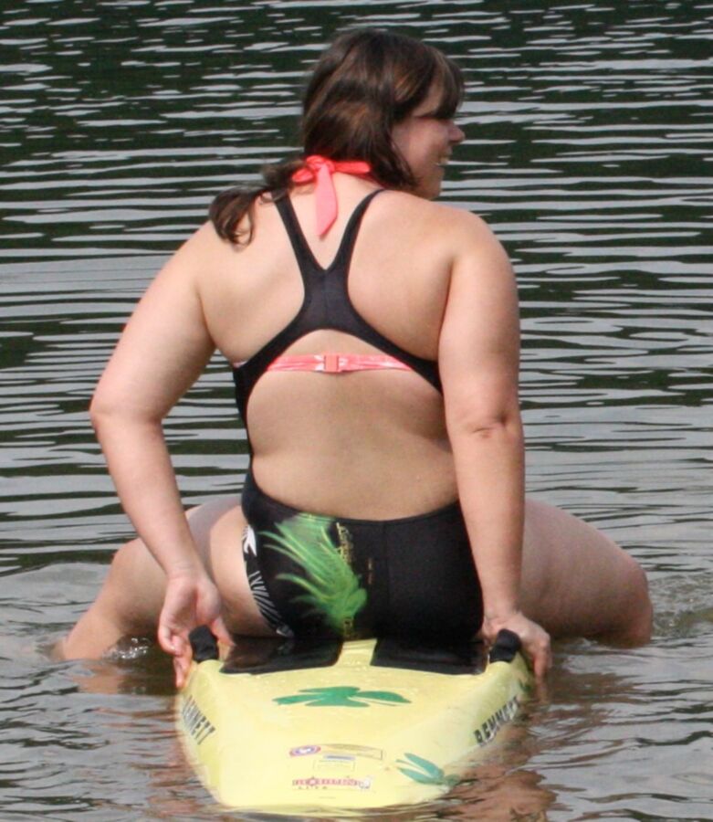 Thick german girl at lake