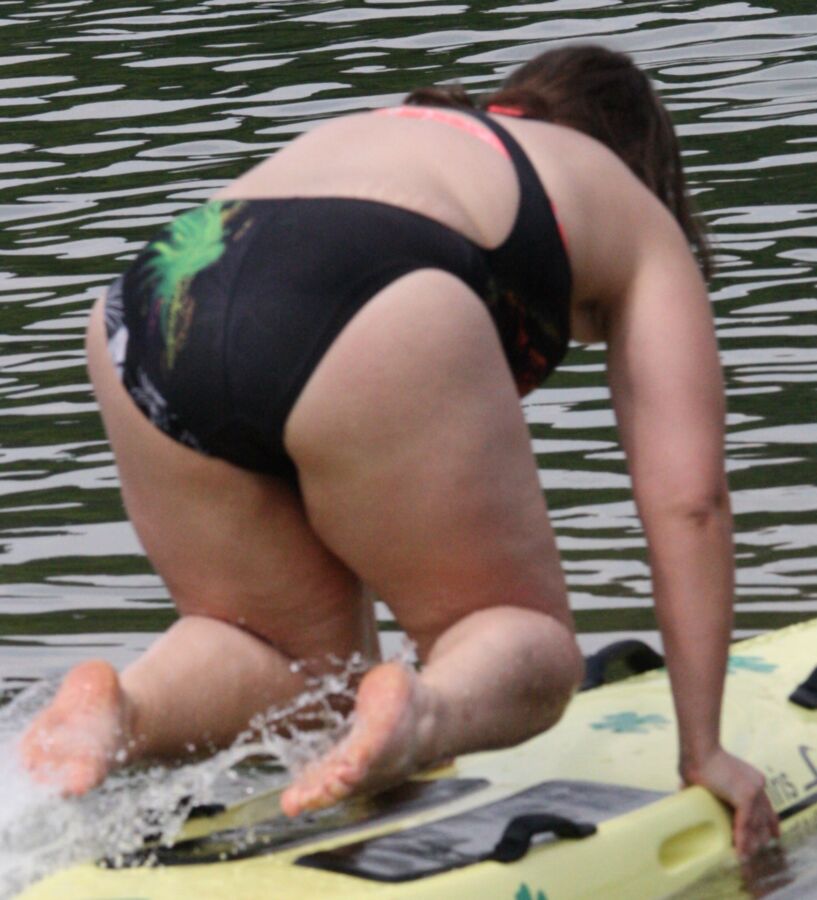 Thick german girl at lake