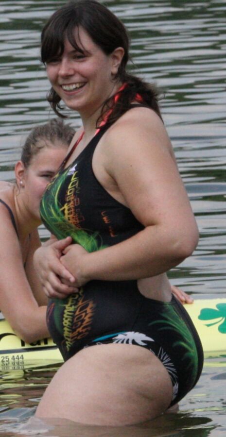 Thick german girl at lake