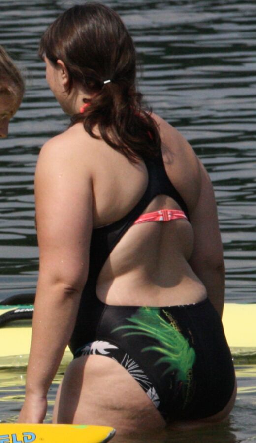 Thick german girl at lake