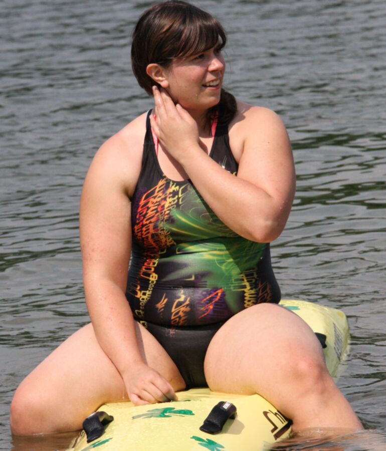 Thick german girl at lake