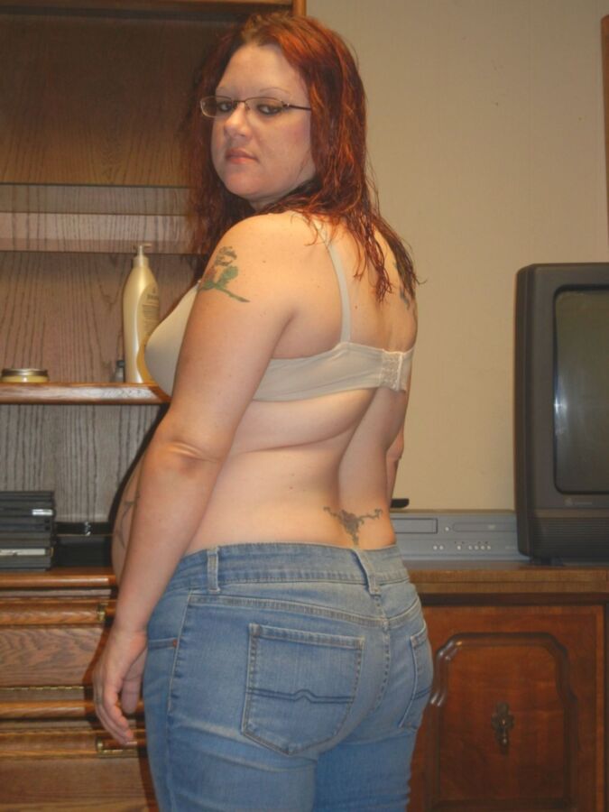 Inked-up homely bi preggo pig slut.