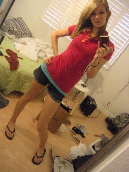 Preppy /Posh Blonde Teen Posing in Her Panties (rock hard bod)