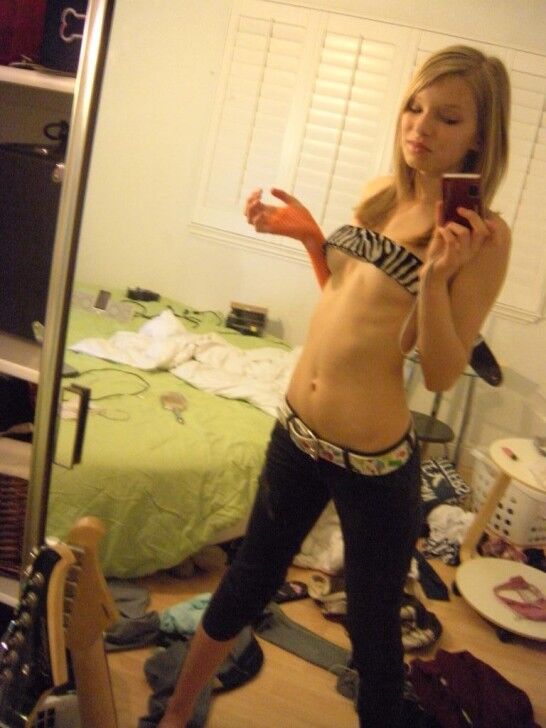 Preppy /Posh Blonde Teen Posing in Her Panties (rock hard bod)