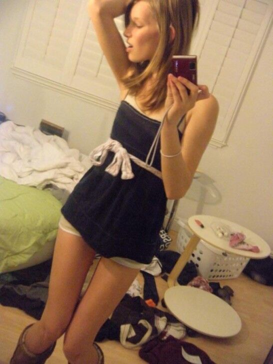 Preppy /Posh Blonde Teen Posing in Her Panties (rock hard bod)