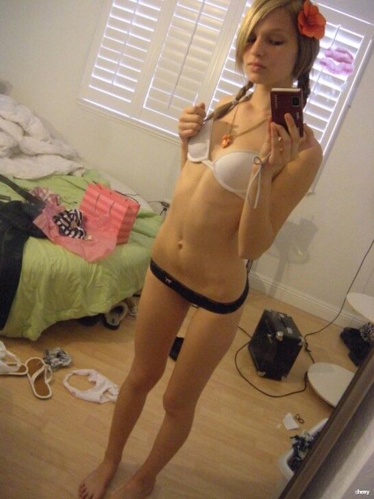 Preppy /Posh Blonde Teen Posing in Her Panties (rock hard bod)