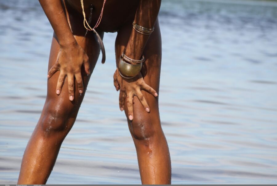 Lovely Young Ebony Nikitta by the Sea