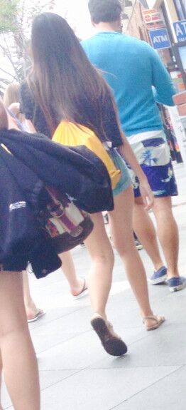 Asian Tourists in Short Shorts