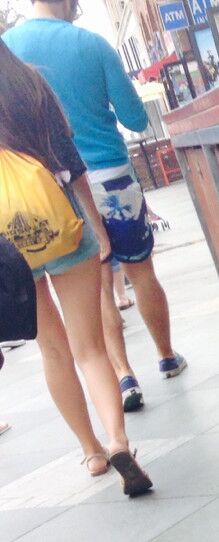 Asian Tourists in Short Shorts