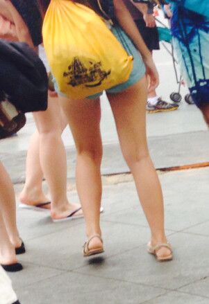 Asian Tourists in Short Shorts