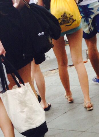 Asian Tourists in Short Shorts