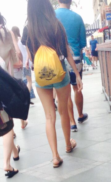 Asian Tourists in Short Shorts