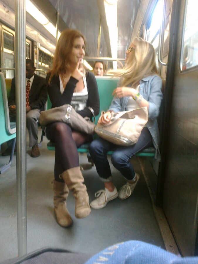 Girls in train