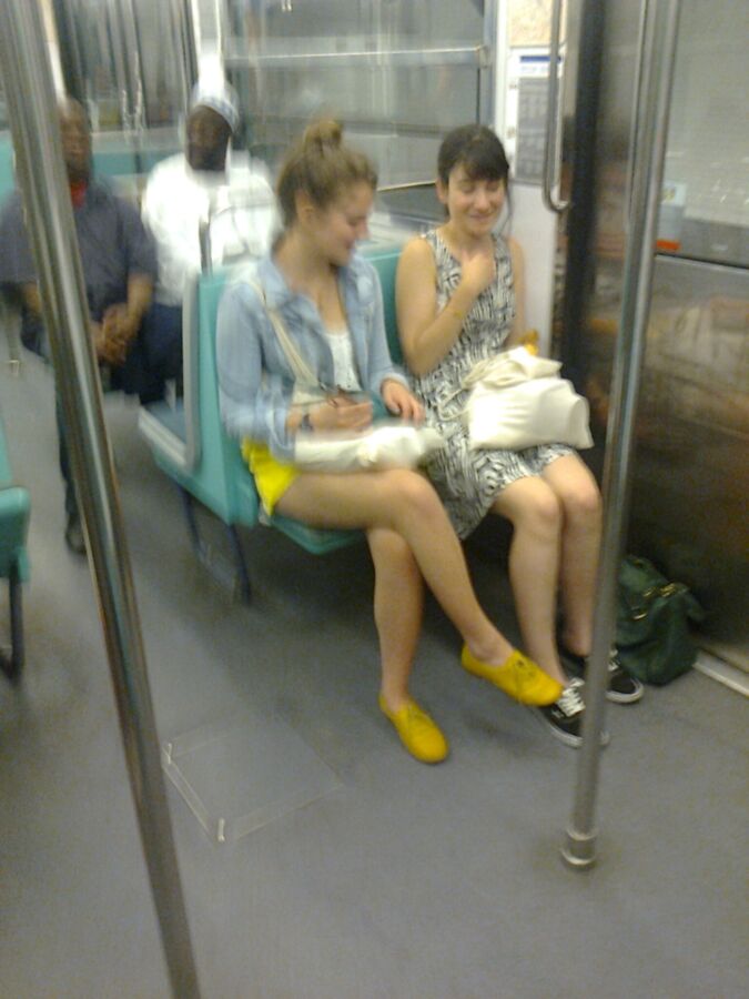 Girls in train