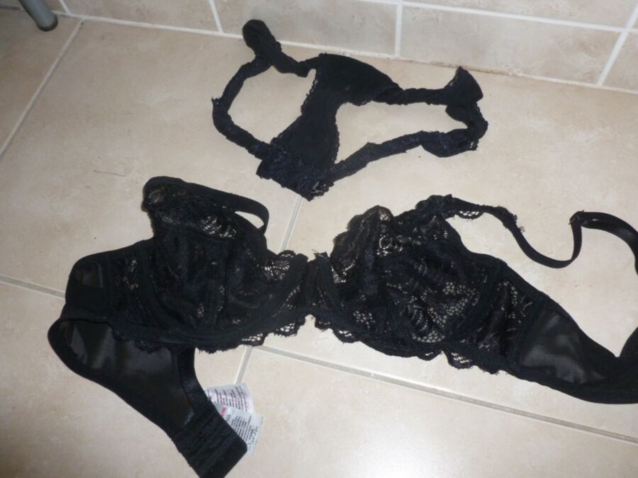 Wifes discarded dirty panties and bra