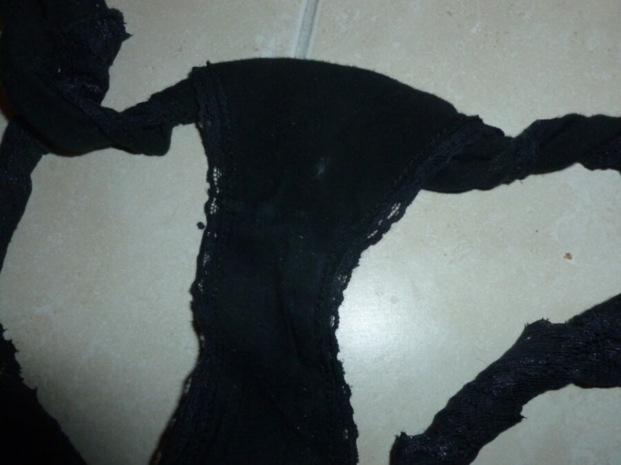 Wifes discarded dirty panties and bra