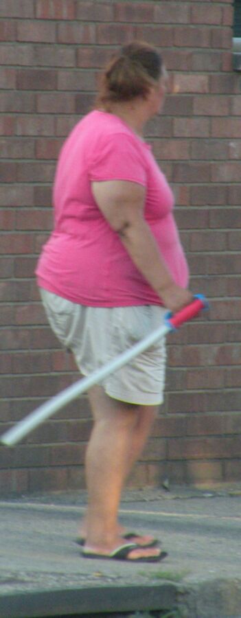 Super Fat HUGE BELLY SSBBW BBW in Pink...massive overhang