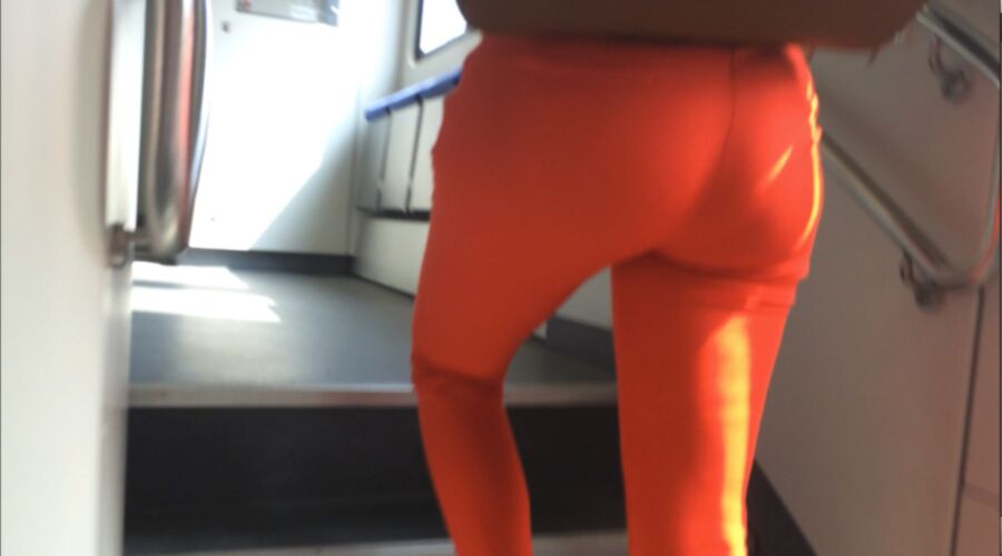 Candid Girl Red Pants