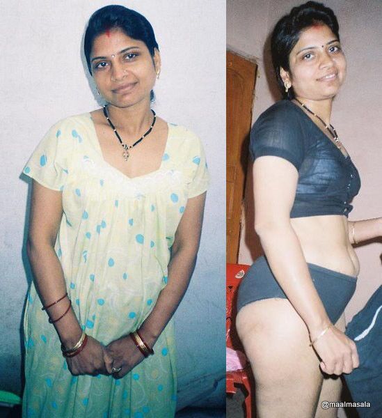 Série habillée et déshabillée de filles indiennes desi exposées