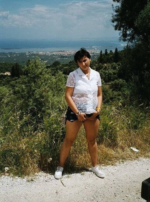 greek girl on holidays posing, pissing etc