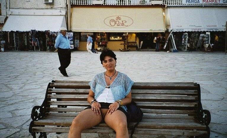 greek girl on holidays posing, pissing etc