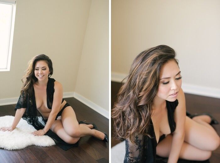 Boudoir - asian in bridal boudoir shoot