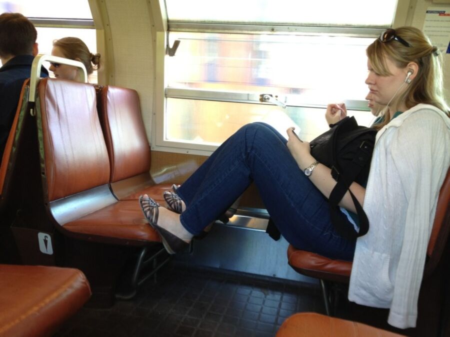 Feet on train seats France Edition