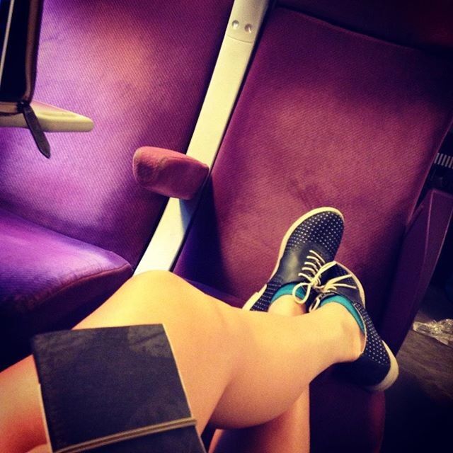 Feet on train seats France Edition