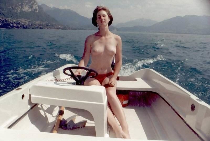 Topless on fun on the water