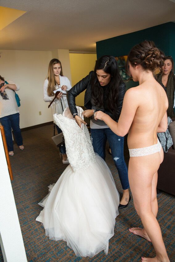 Sexy Bride & Bridesmaids Getting Ready For Big Day