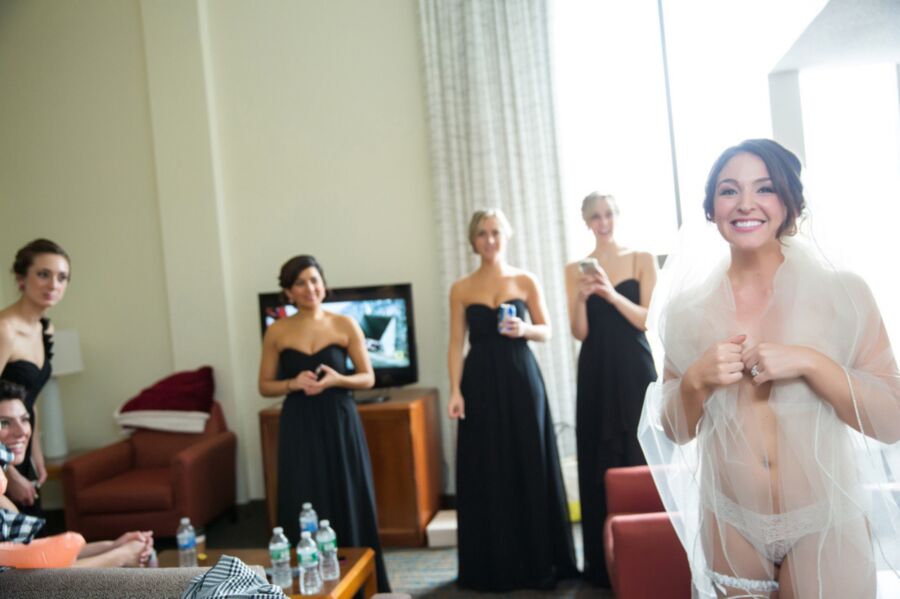 Sexy Bride & Bridesmaids Getting Ready For Big Day