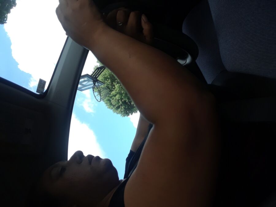 Big breasted thick bodied Dominican driving s***