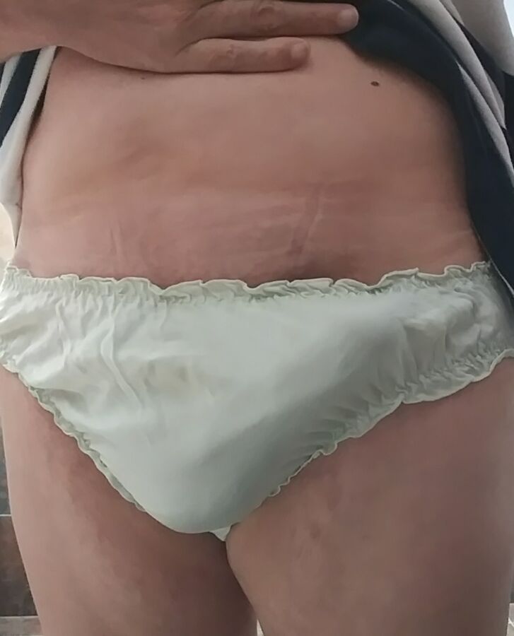 New silk sea foam flutter panties