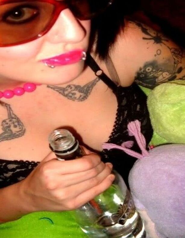 Beautiful Busty Inked Emo Girl Loves Fat Cock!