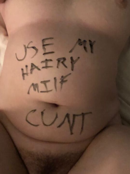 fat-ass wife labeled as the slut she is