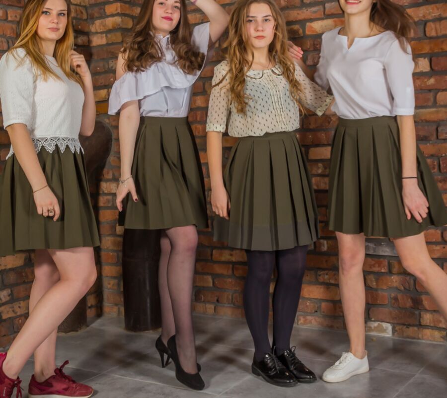 Graduation Party Girls in Pantyhose