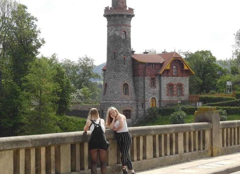 Two hot french candid friends in the parc