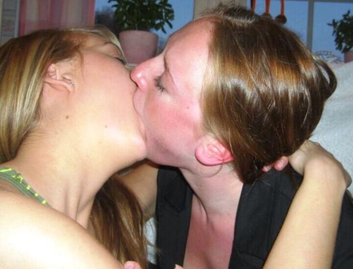 Amy and Michelle T: lesbian kisses