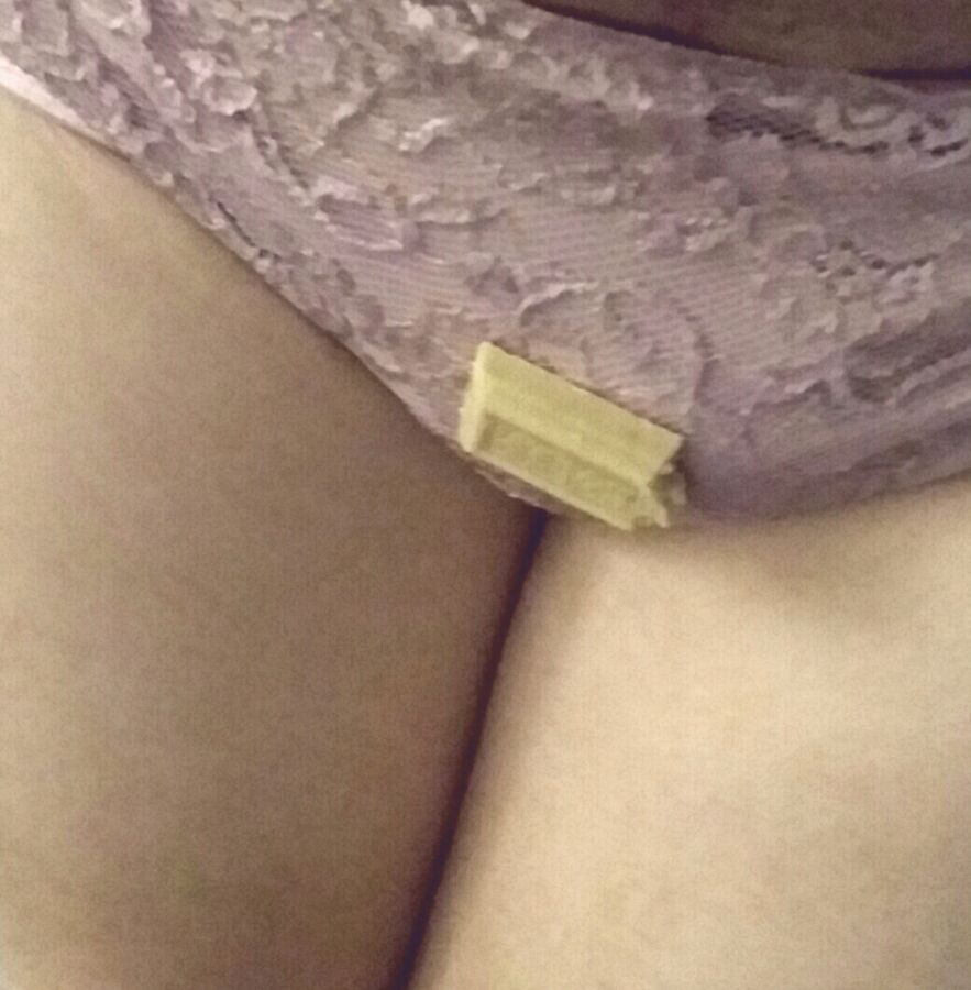 Lace Lavender Panty, Cock