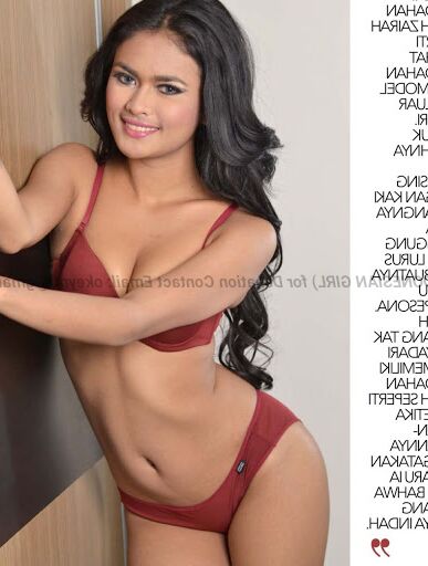 Zairah Maharni Modelo Bikini seksi Indonésio Majalah Gress indo