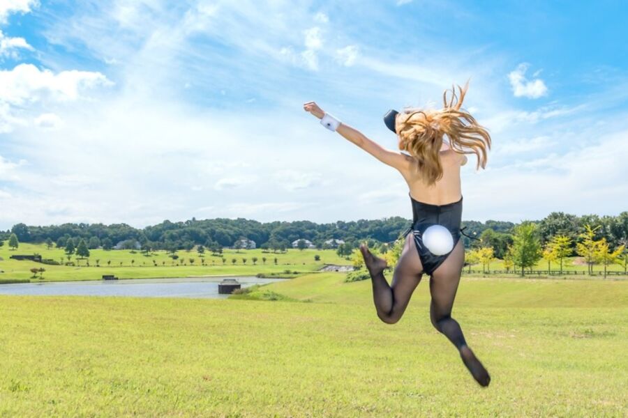 Japanische Frauen in schwarzen Strumpfhosen 21