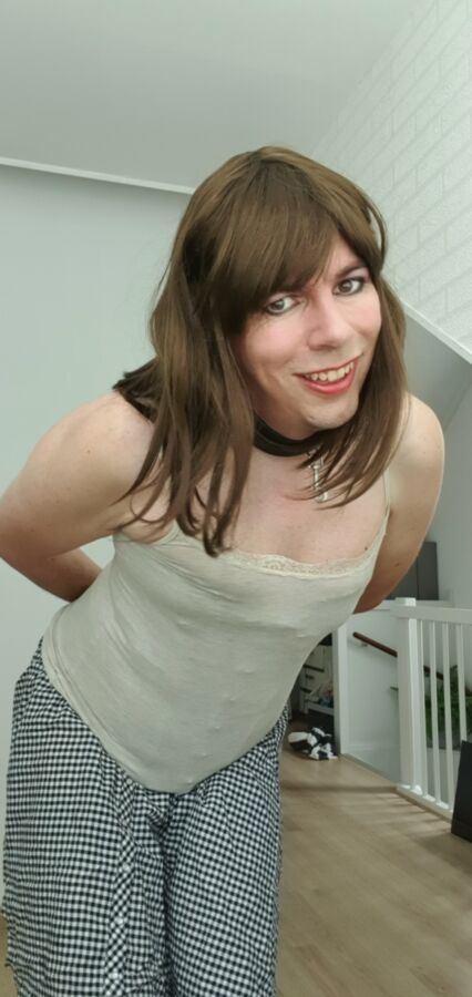 Dutch crossdresser Femke in chastity