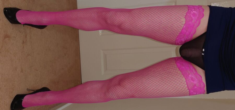 Pink Fishnet Stockings.